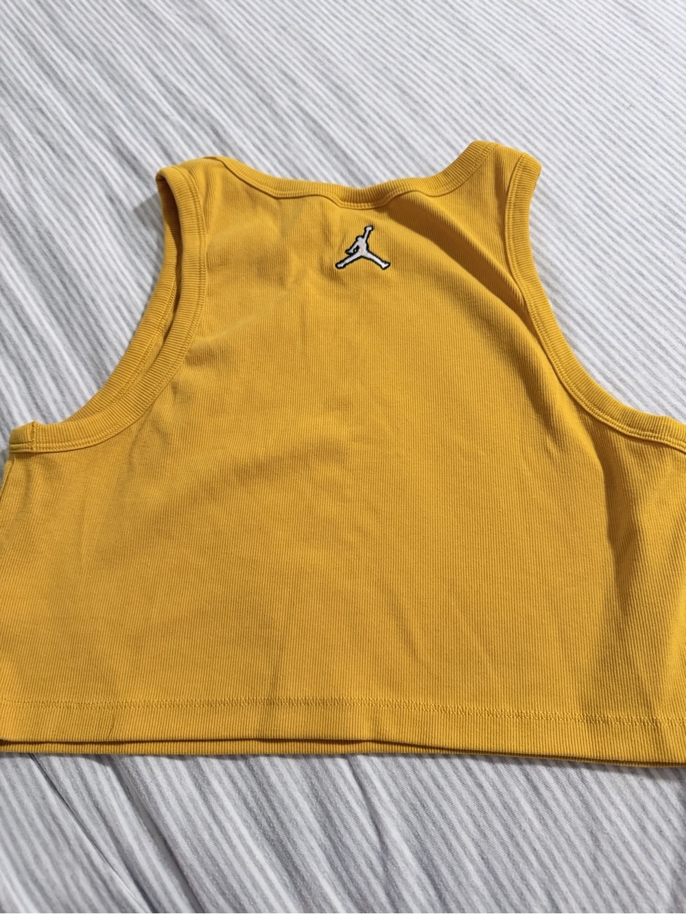 Jordan Mustard Ribbed Cropped Tank - Picture 3 of 3